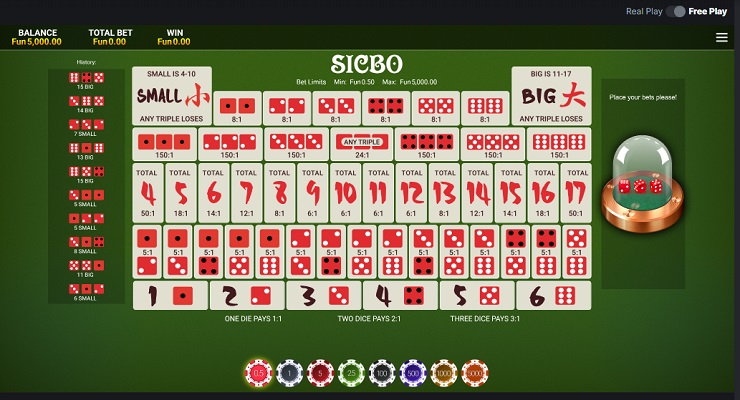 sicbo table